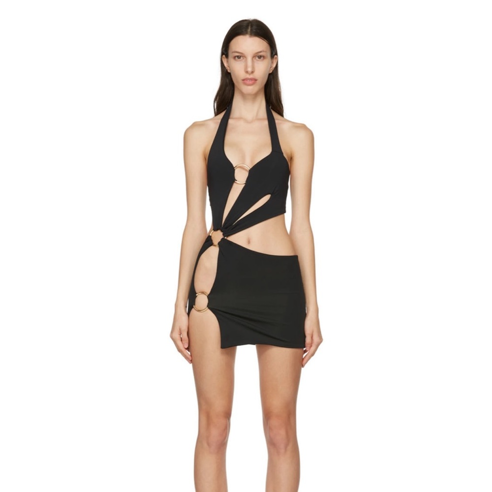 LOUISA BALLOU Black Sex Wax Dress NWT